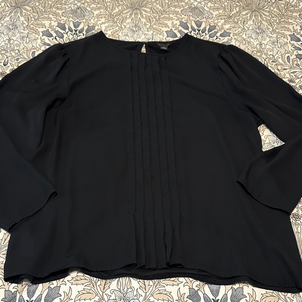 Ann Taylor Elegant Black Blouse